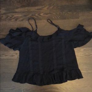 black off the shoulder top